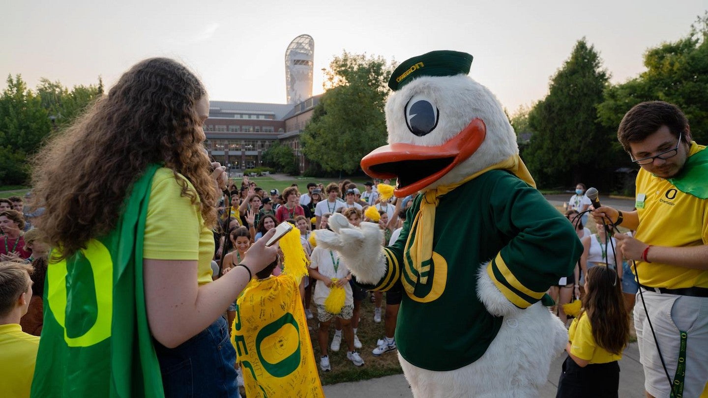 Student with the Duck