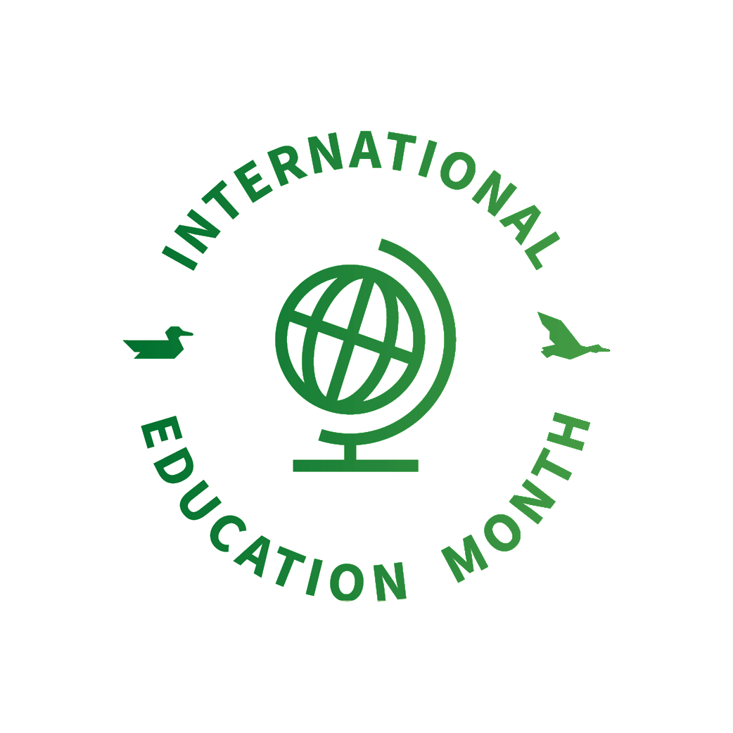 Green Globe international education month logo