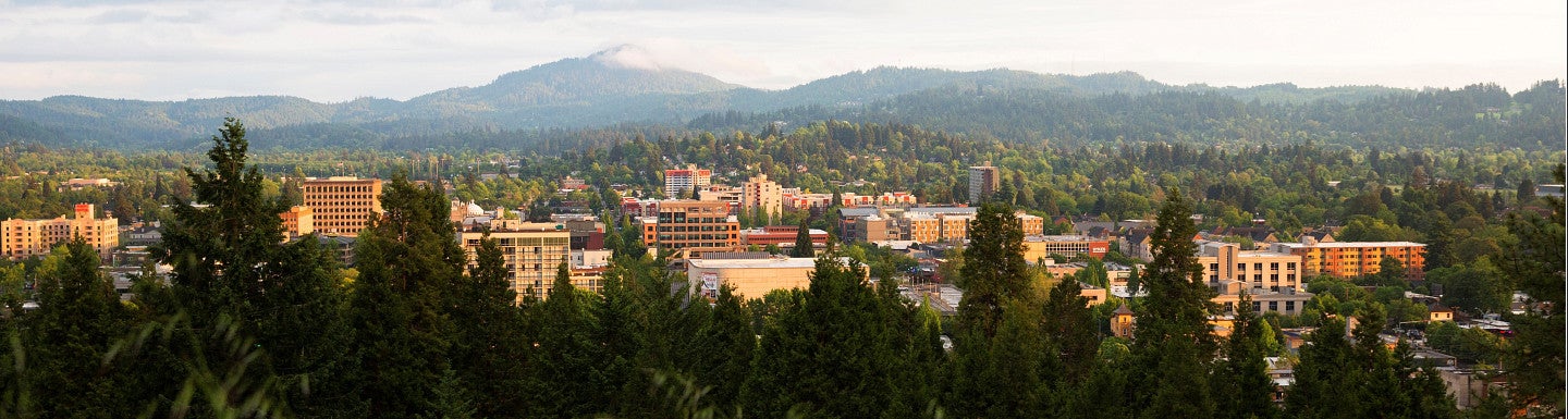 Aerial view of Eugene