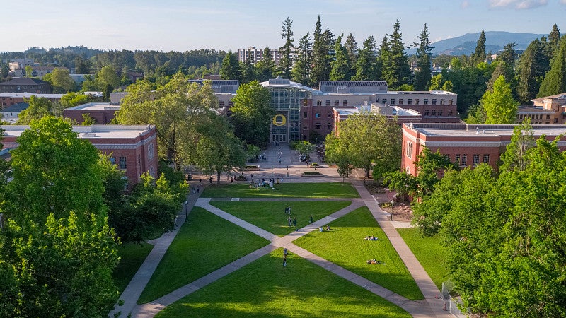 Aerial view of campus