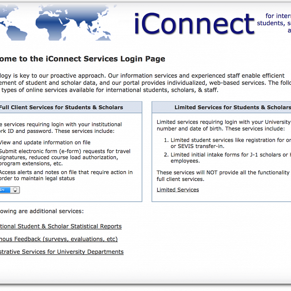 iConnect | International Student and Scholar Services